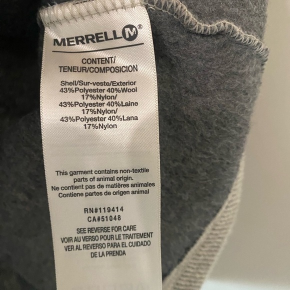 Merrell Hewes Performix Zippered Toggle Wool Hooded Sweater - Picture 8 of 8